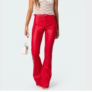 Red Edikted Leather pants